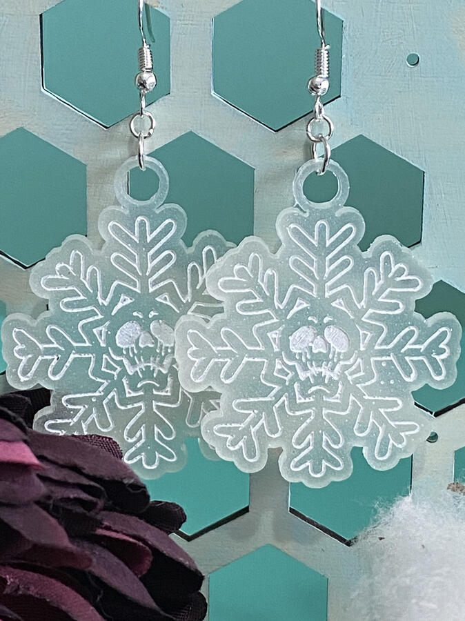 Skull Snowflake Earrings