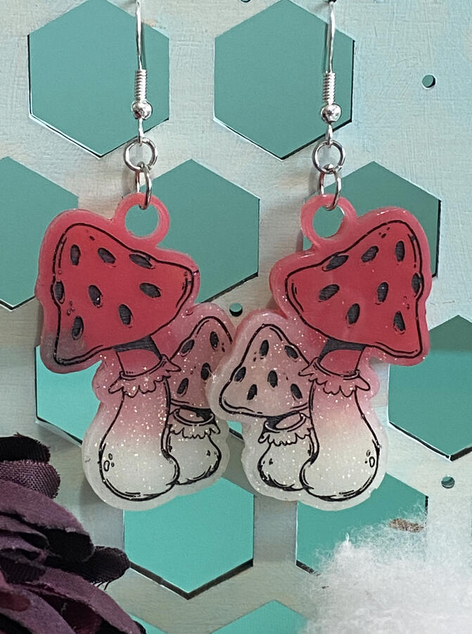 Mushroom Earrings
