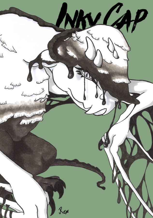 Inky Cap Mushroom Dragon