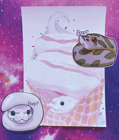 Softi (Soft Serve Python) &amp; Stickers