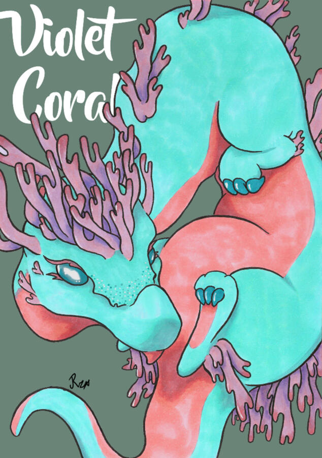 Violet Coral Mushroom Dragon